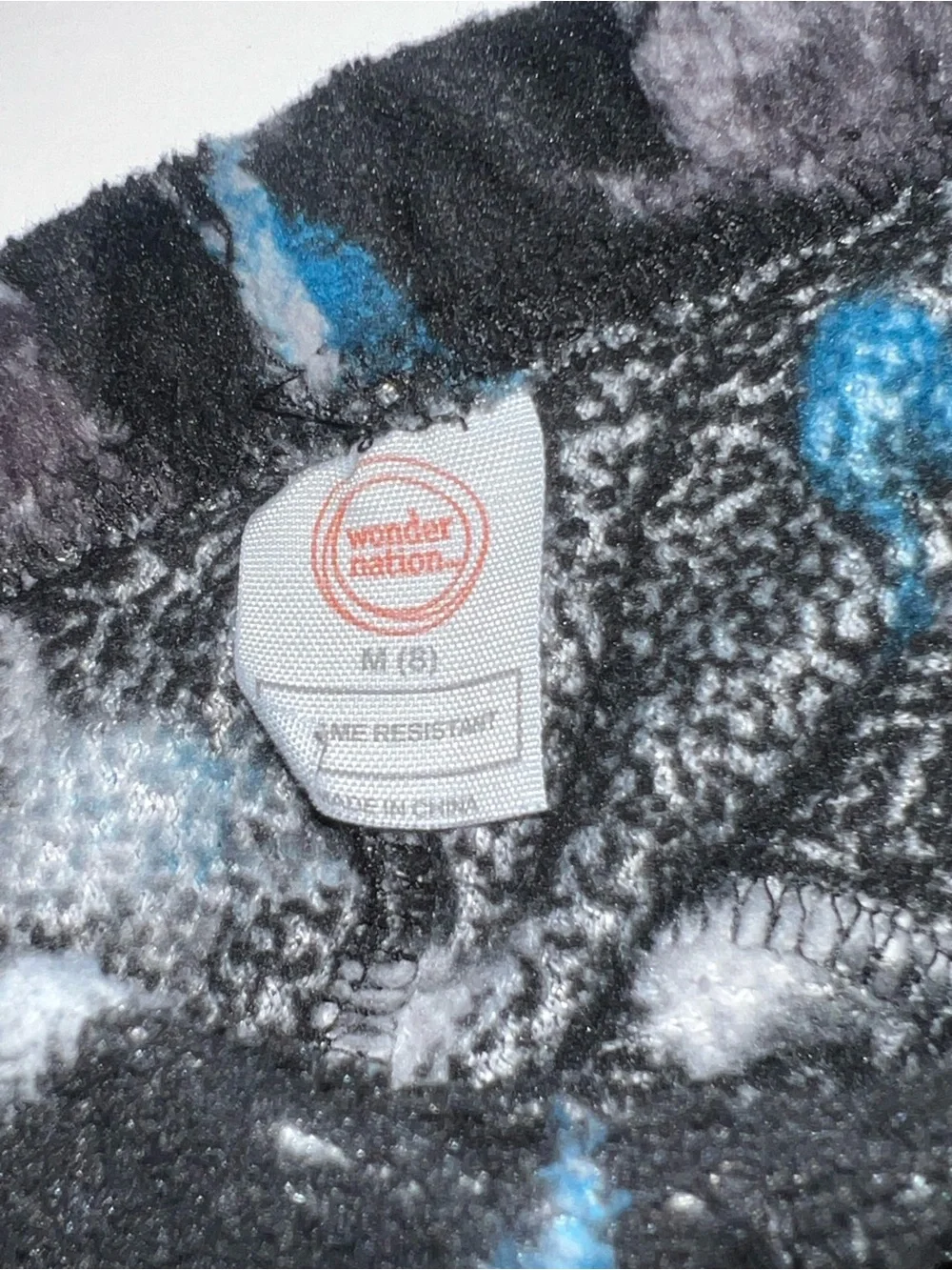 wonder nation Black Shark-Print Fleece Pajama Pants with Blue & Gray Sharks